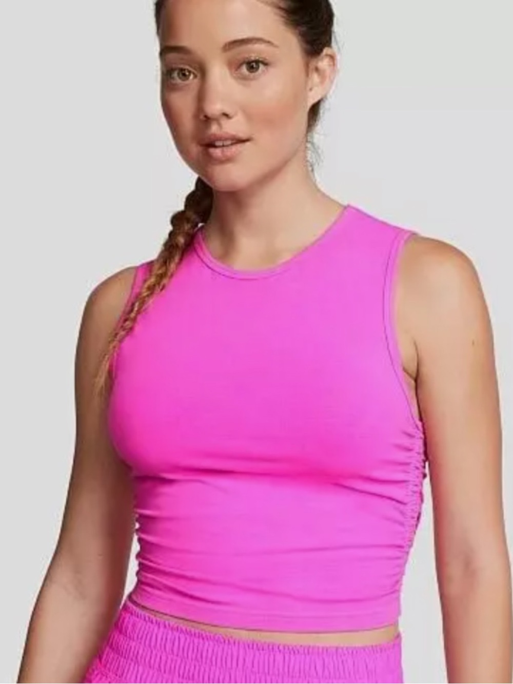 PINK Victoria's Secret Neon Pink Cropped Tank